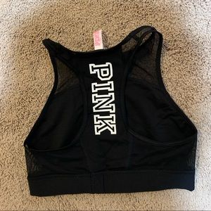 Pink Sports Bra with Mesh